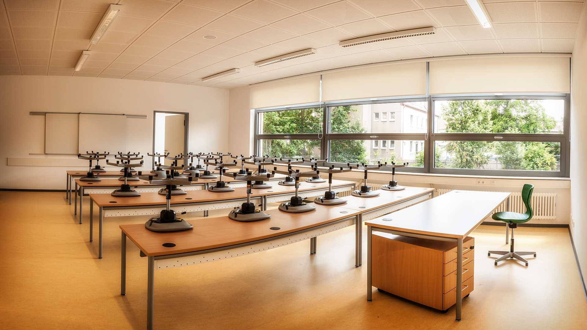 Schulzentrum Zwenkau, Innenansicht eines Klassenraums